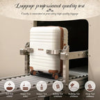 Luggage Sets with Spinner Wheels (Light Purple / 6 piece sets（14/20/24/28/DB/TB）)