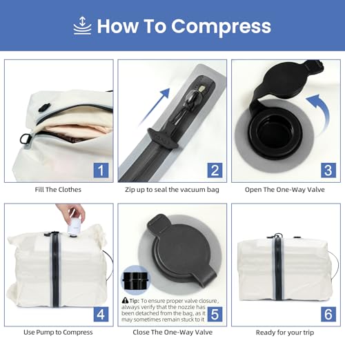 TPU Vacuum Bag for Travel (Cream / Large)