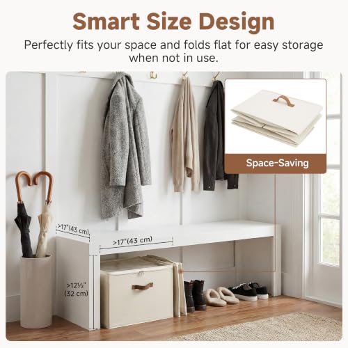 16 Pair Shoe Organizer for Closet (Beige / Medium)