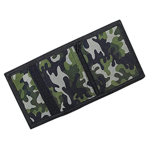 RFID Blocking Canvas Wallet for Men and Women (Camo Green)