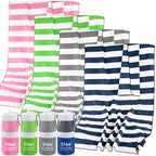 4 Pack(8Pcs) Microfiber Travel Towel, Beach Towel Quick Dry Towel Camping Towel Super Absorbent Compact Lightweight Sports Gym Towels for Beach, Gym, Hiking, Pool, Backpacking, Bath, Yoga (L 60"x30"+24"x15" / Navy Blue+green+pink+grey)