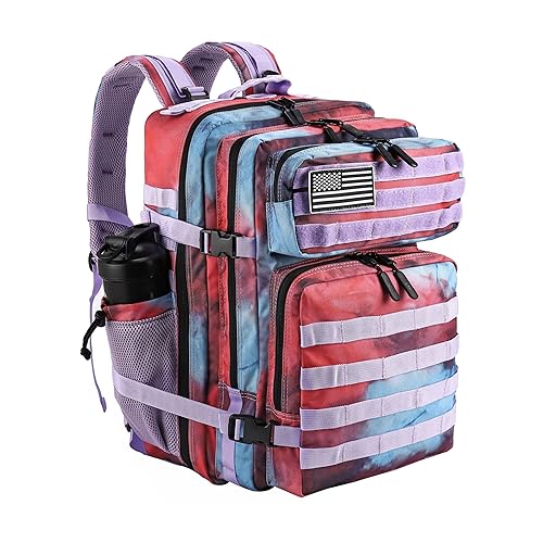 Military Tactical Backpack for Men and Women 45L Army 3 Days Assault Pack Bag Large Rucksack with Molle System Nebula Camo (Nebula Camo)