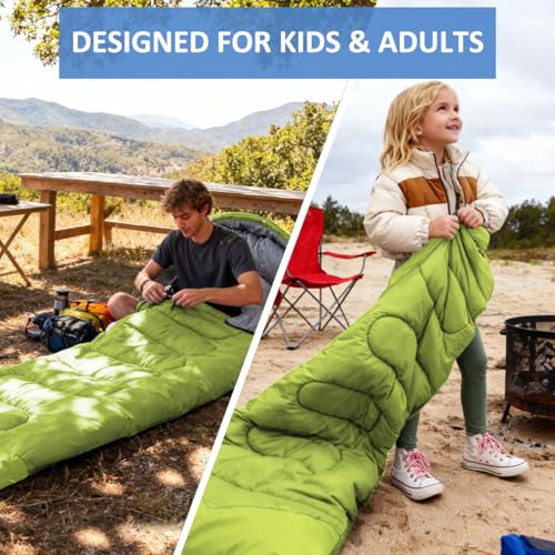 Camping Sleeping Bag (Grass Green)