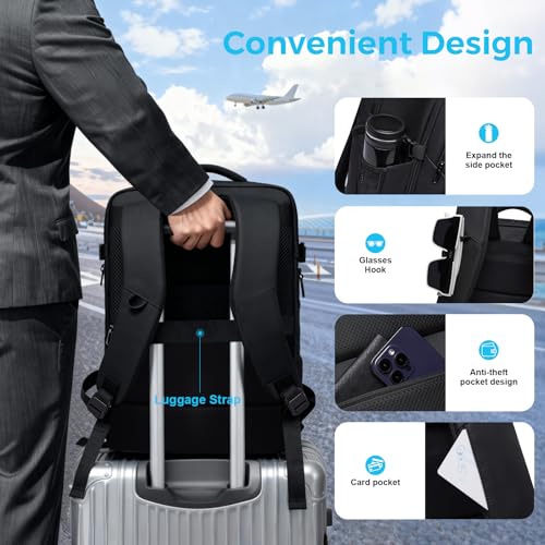 Travel Backpack for Men (Black-26l)