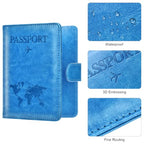 Passport Holder for Travel Essentials (blue / Magnetic Clasp)