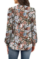 Long Sleeve Shirts for Women Fall Outfits for Women 2026 Business Casual Tops Blouses Dressy Casual Early Fall Fashion Clothing School Outfits for Teachers Work Clothes Trendy (05 - Vintage Pink Floral / Medium)