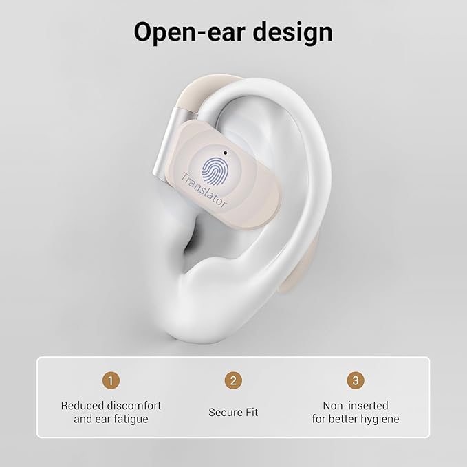 M9 AI Language Translator Earbuds Open-Ear Headphones Support 144 Languages & - Image 7