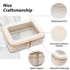 Clear Makeup Bag Organizer Set (Off-White / Double Style)