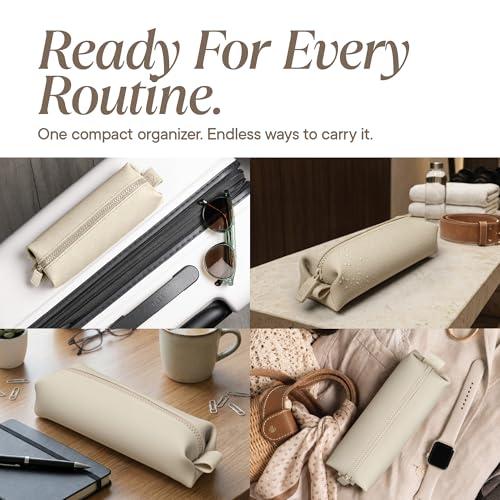 The Koby Dopp Kit Toiletry Bag (Sand / Mini 8.5” x 2.75” x 2”)