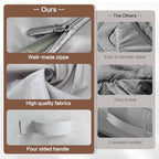 Ultra Space Saving Self Compression Storage Bags with Zipper (Grey / Large)