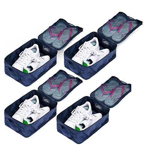 Travel Shoe Bags (Navy / 4 Packs)