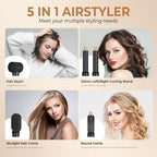 Blow Dryer Brush 5 in 1 (Dark Black)