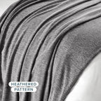 Polar Fleece Blanket (Throw / 01 - Heathered Light Grey)