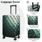 Travel Luggage Cover Suitcase Protector Fits 27 (Dark Grid / L)