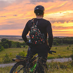 Sling Bag for Men Women (Black Base Flora)