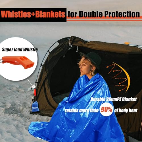Emergency Blanket 4 Pack (Blue - 4 Pack)