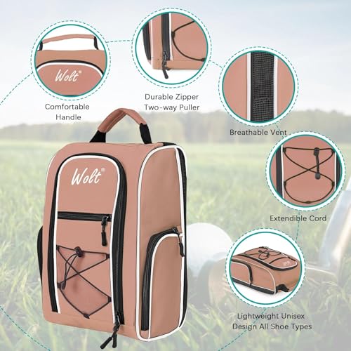 Golf Shoe Bag for Travel (LightPink)