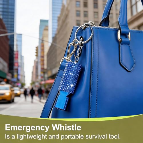 Three Tube Whistle Aluminum Alloy Survival Whistle for Outdoor Needs Sports Referee Emergency (bule purple)