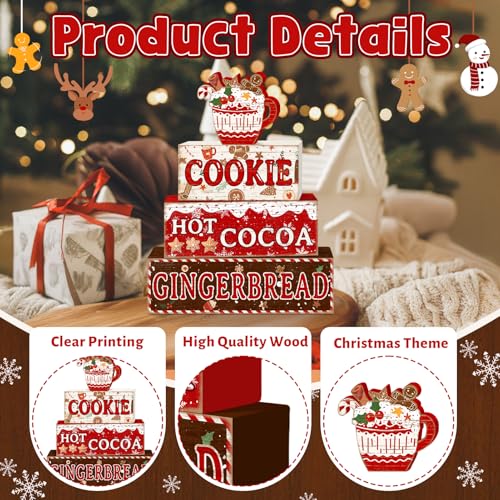 Tiered Tray Decor Set (Gingerbread Christmas)