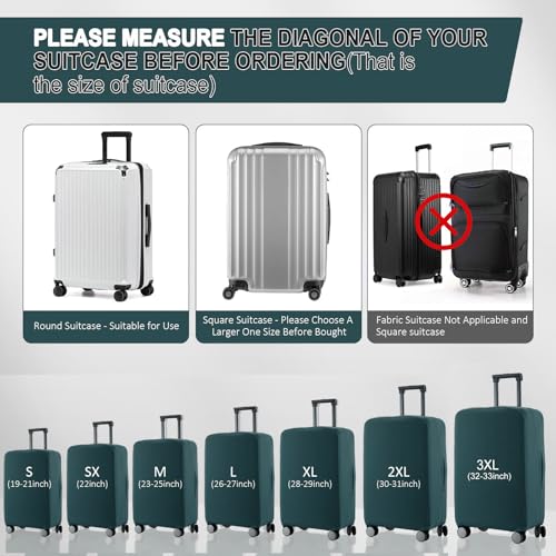 Travel Luggage Cover (Avocado Green / 22-23inch)