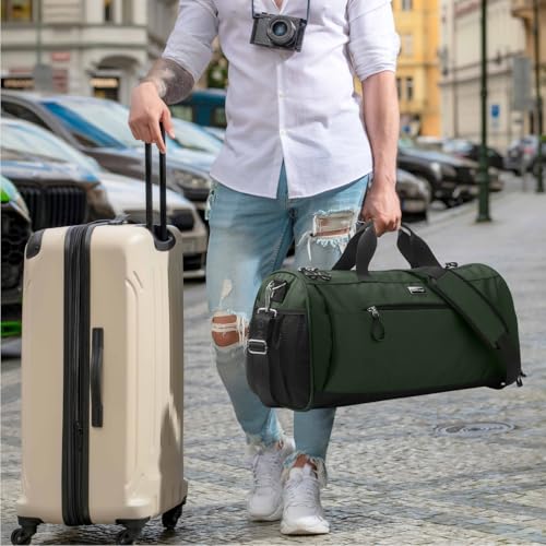 Gym Bag for Women & Men (Green / Medium - 20 x 10 x 10″)