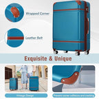 Luggage Set 3 Piece (Vintage Luggage / Blue(12+20+24+28))