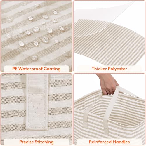 80L Large Laundry Baskets (Beige / 80L)