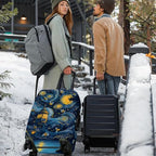 Starry Night Bee Luggage Cover (#137 / S(fits 20-22inch suitcase))