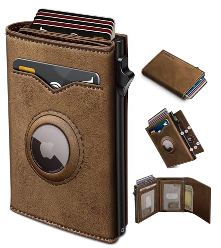 Airtag Wallet for Men (Red Brick121)