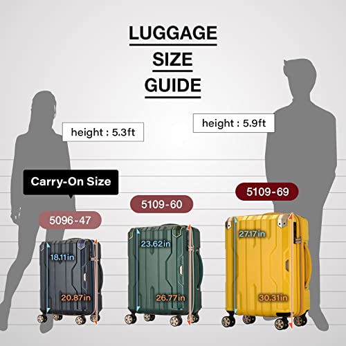 Spatha Checked Luggage 24 Inch (24 inch / Yellow)