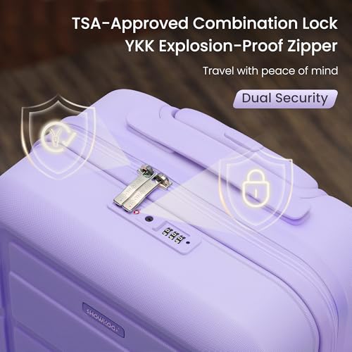 G Series Luggage set 3pcs (Lavender Purple / 3-Piece Set (20/24/28in))