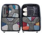 Grey Travel Packing Cubes 5 pcs Luggage Organizer Set for Bag & Suitcase (Grey)
