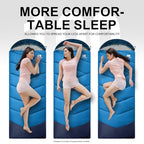 Cold Weather Sleeping Bags for Adults (Blue-5.3lb)