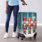 Christmas Luggage Protector Suitcase Cover (L(for 26-29 inch luggage) / Nutcracker Soldier)