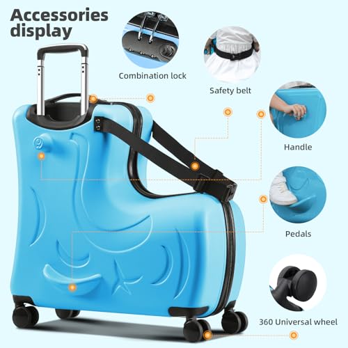 Kids Ride On Suitcase with Wheels