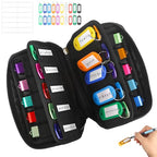 USB Flash Drive Case Organizer Premium Soft Neoprene Storage Holder with 20 Slots and 20 Label Tags for Thumb Drives (20 slots)