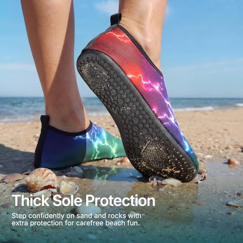 Water Shoes for Women Men Quick (10-11 Women/9-10 Men / Lightning)