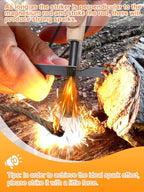 Fire Starter Tool Kit Survival Gear for Hiking Campfires Bushcraft