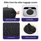 Travel Suitcase Protector elastic sleeve Cover 19" (Black / S(Fits to 19"-20" Trolley Case))