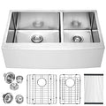 33 Inch Farmhouse Sink Double Bowl 60 (Stainless Steel / 33''x21''-60/40)