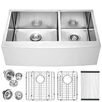 33 Inch Farmhouse Sink Double Bowl 60 (Stainless Steel / 33''x21''-60/40)