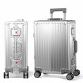 All Aluminum 24 Inch Luggage With Spinner Wheels (Silvery / 24)