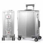 All Aluminum 24 Inch Luggage With Spinner Wheels (Silvery / 24)