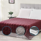 Weighted Blanket for Adult (24-garnet / 60" x 80" | 20lbs)