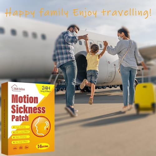 Motion Sickness Patches for Adults and Kids 56 Ct Travel Essentials 2026 (56 Count (Pack of 1))