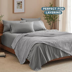 Fleece Blanket Luxury Microplush (King / 03 - Light Grey)