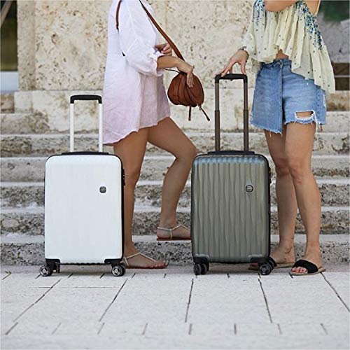 7272 Energie Expandable Hardside Luggage with Spinner Wheels and TSA Lock (Carry-On 19-Inch / White)