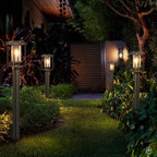 Solar Lamp Post Lights for Outdoor with Pier Mount Base (Large)
