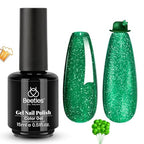 Beetles Green Gel Nail Polish (H - Flakie Green | EverGleam)