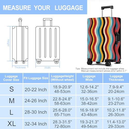 Stripe Luggage Cover Washable Suitcase Protector Anti (Stripe / S(20-22inch suitcase))